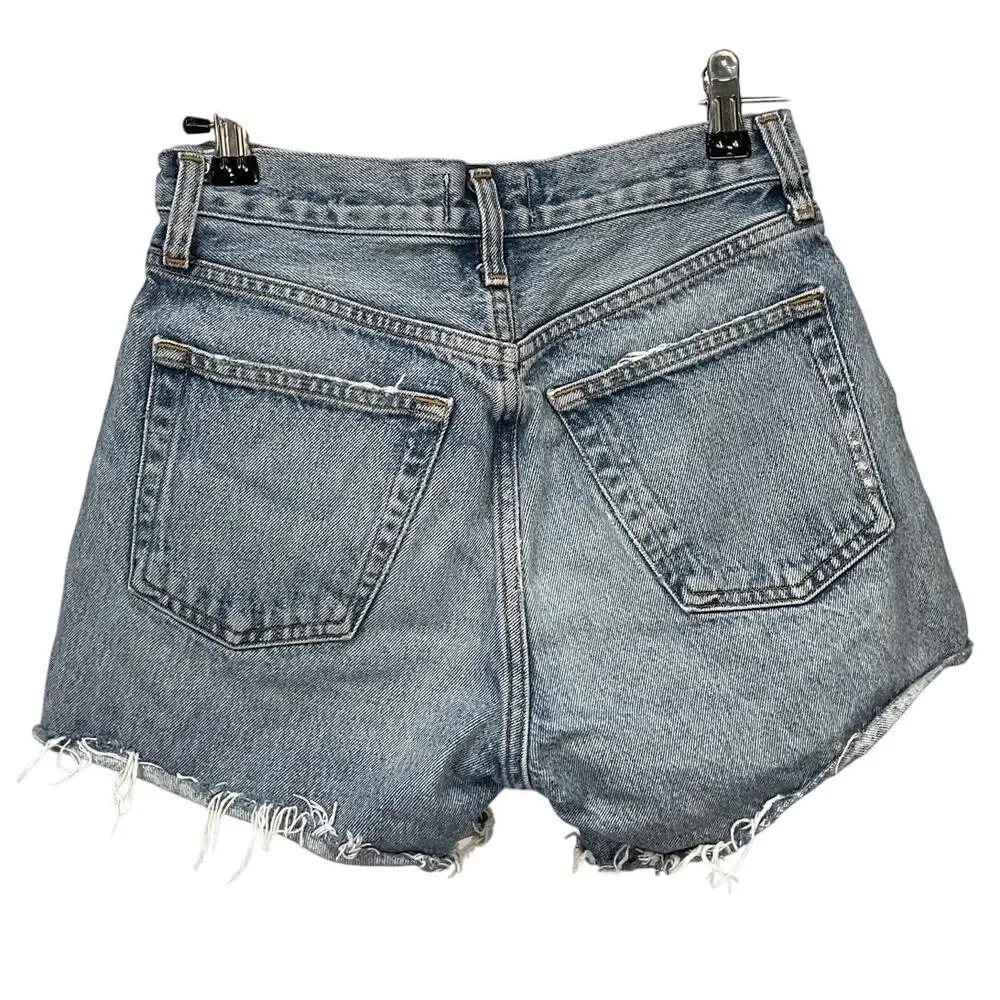 Agolde Vintage Blue Parker Denim Shorts Size 24 - Picture 3 of 5